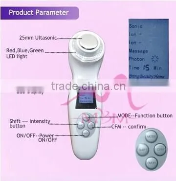 2016 latest vacuum cavitation ultrasonic photon facial massage