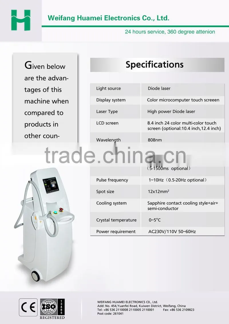 diode laser smooth hair removal machine