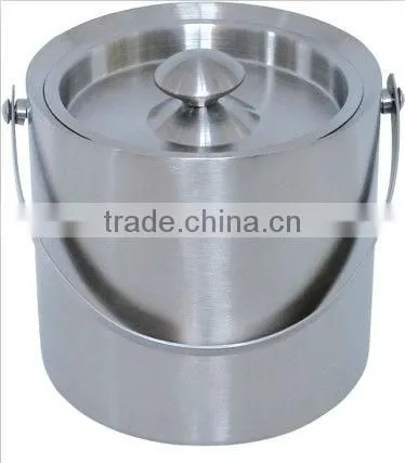 small stainless steel ice bucket