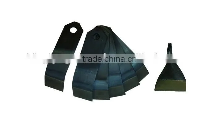 2016 hot sale boron steel coated flail mower blade and hammer and ring