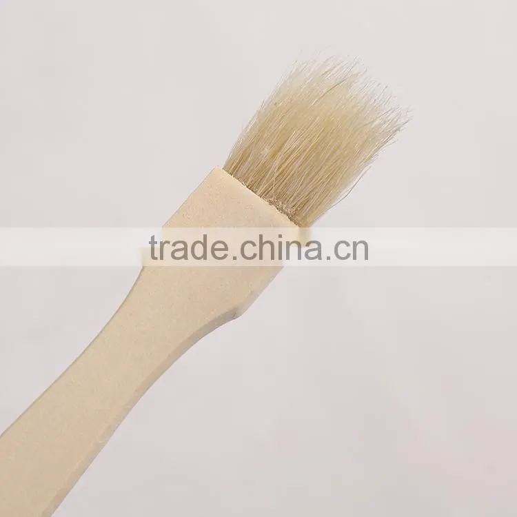High Quality Round Bbq Grill Wooden Handle Brush