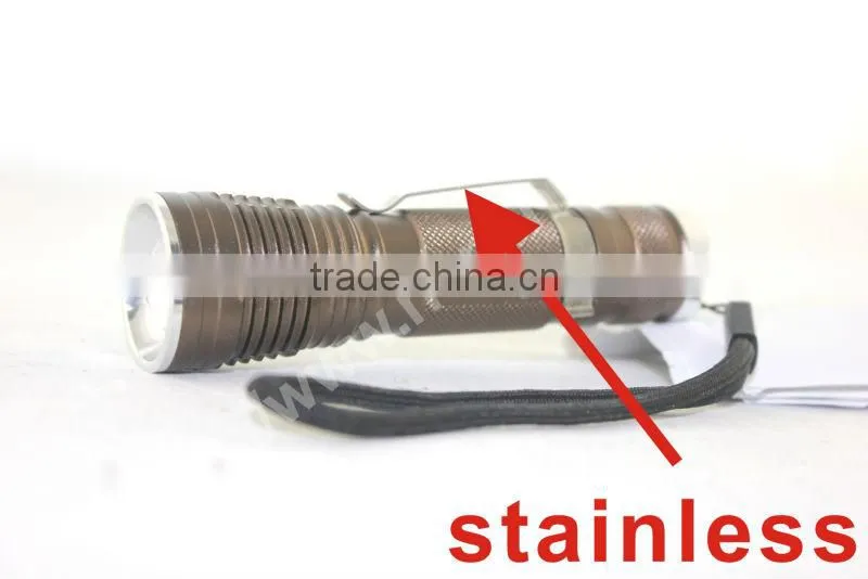high power telescopic zoom 5 modes led flashlight