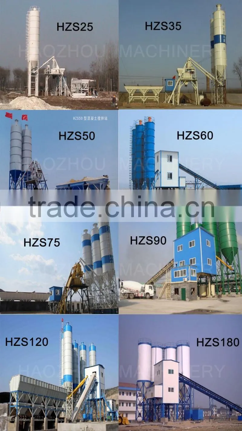 HZS50 concrete mixer machine capacity