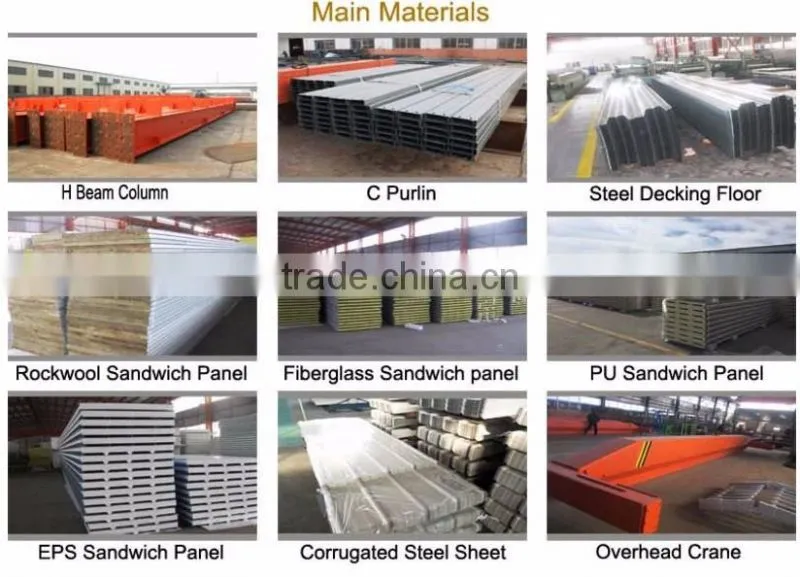 Steel Frame Workshop with Crane Steel Structures Design