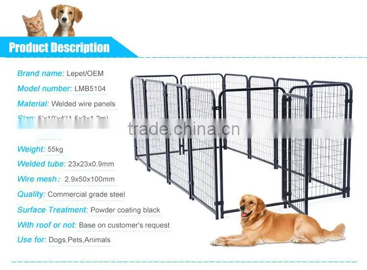 6' welded wire panel large outdoor dog enclosure for wholesale