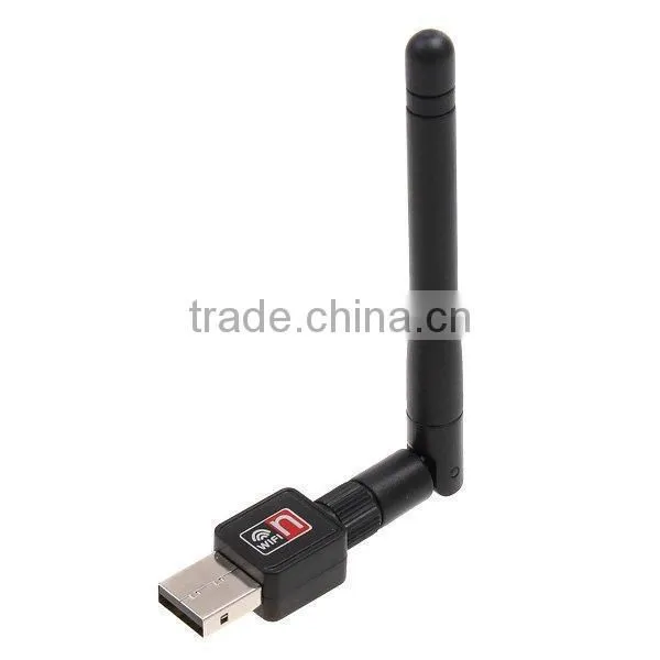 portable hot selling Mini 150M 300mbps USB WiFi Wireless Network Card 802.11 n/g/b LAN card Adapter with Antenna