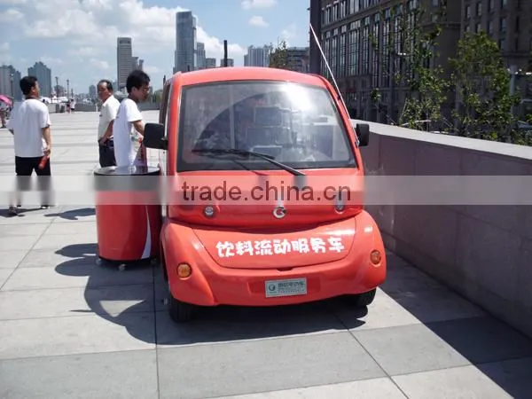 48V4.2KW 2 seats electric mobile street food vending cart beverage vending cart for sale
