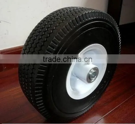 10 inch 4.10/3.50-4 pu foam pneumatic rubber wheel tire