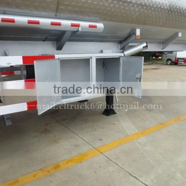 3 Axles Aluminum Alloy Delivery oil semi-trailer 60m3