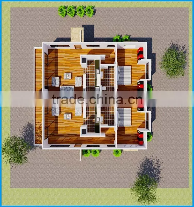 Fast construction china supplier steel prefab duplex villa