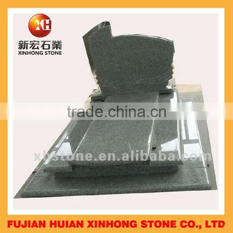 High quality high polished large granite flat headstonesgranite