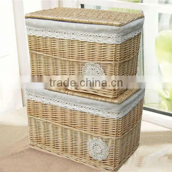 2014 new design natural wicker basket liners with handles
