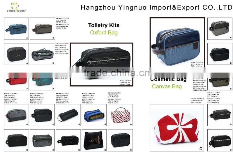 Store More Black Rectangular Travel Carry Toiletry Kits with Clear PVC