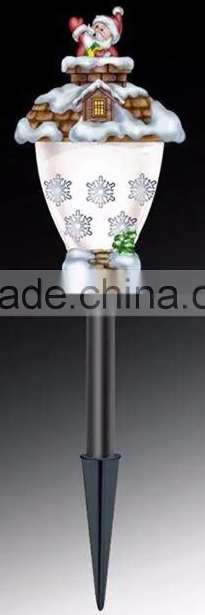 Solar Polyresin Santa Christmas Garden Decoration Path Light