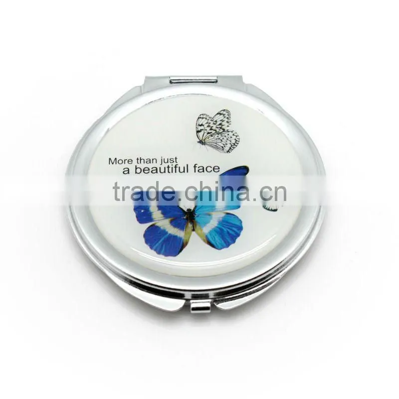 Compact mirror pocket mirror with beautiful lid