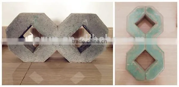 Wuxi refractory cement brick/grass tile, paving bricks for parkinglot/Shaped like a 8