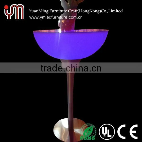 Remote Control Glowing Plastic Led Table Night Led Bar Table High Led Coffee Table