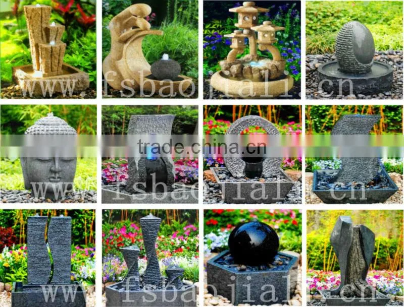 stone fountain waterfall garden home decoration