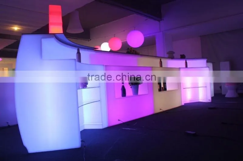 Outdoor Weatherproof Rechargeable Glowing Color LED bar furniture