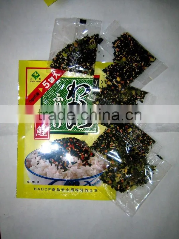 Slamon season wakame mix with rice