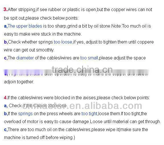 Waste recycling copper cable wire stripping machine(AMWS-40)
