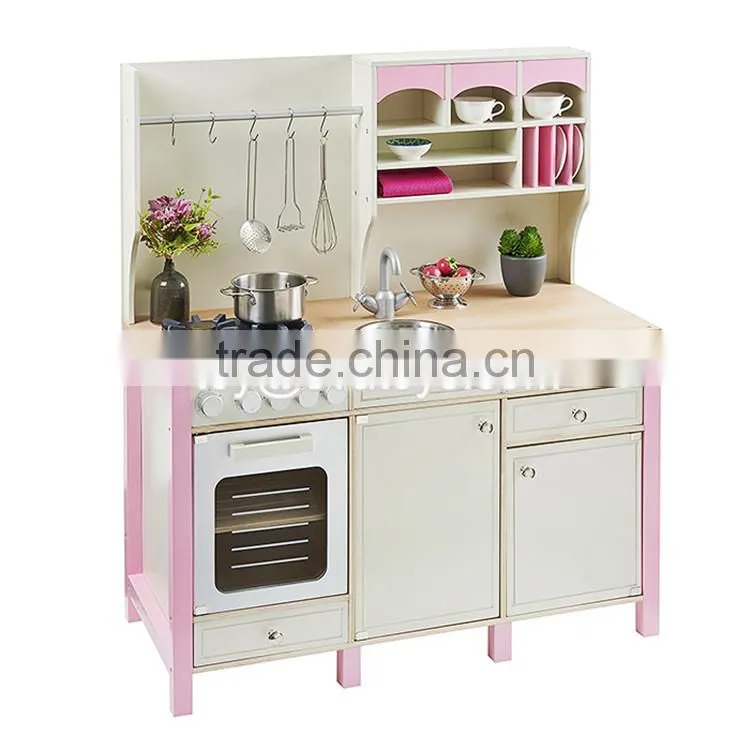 New design children educational toys wooden kids kitchen play set W10C287