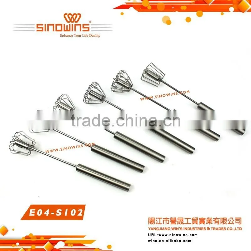 Best price Rotating Stainless Steel Egg whisk