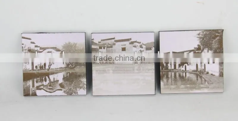frameless wall hanging painting