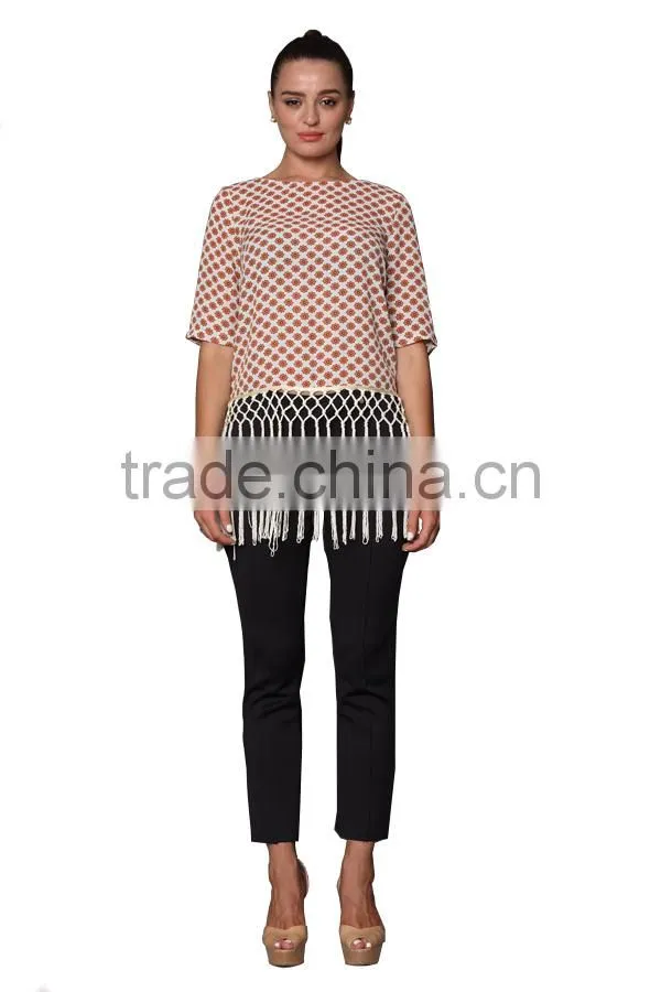 Women Clothing Manufacturer Tassels Blouse for Women