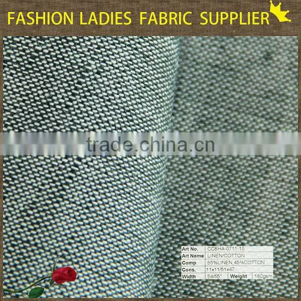 shaoxing cicheng fashion cotton natural linen fabric rustic