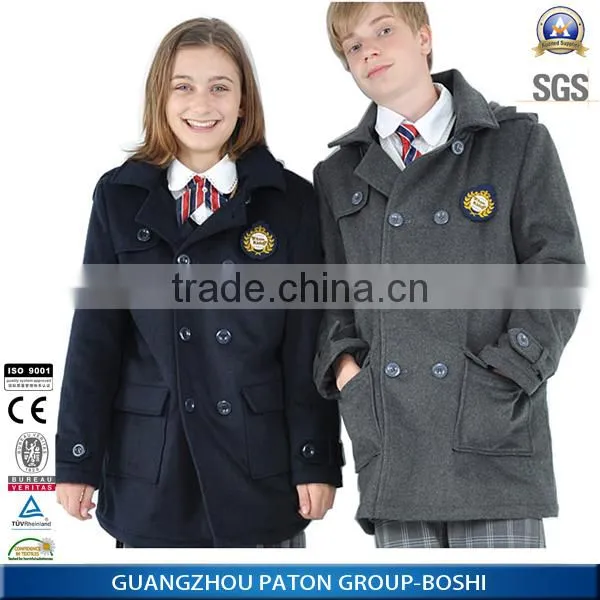 School Uniform kids fleece water resistant jackets for kid