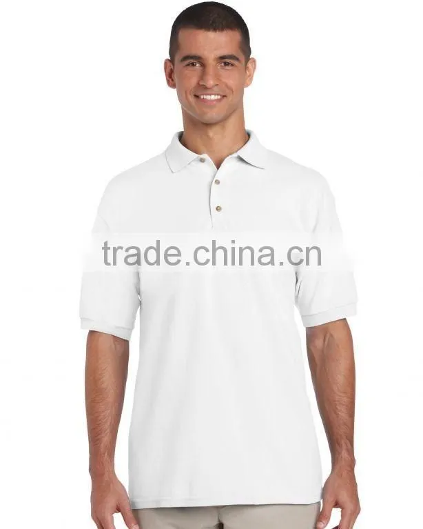 Sell lots of pure white POLO shirt unisex short sleeve POLO unlined upper garment wholesale