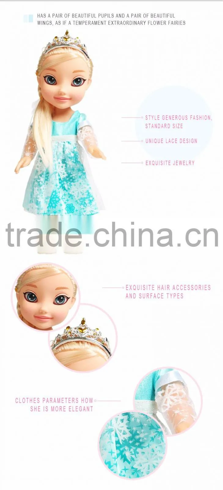 High quality custom plastic mini real nesting fashion frozen doll