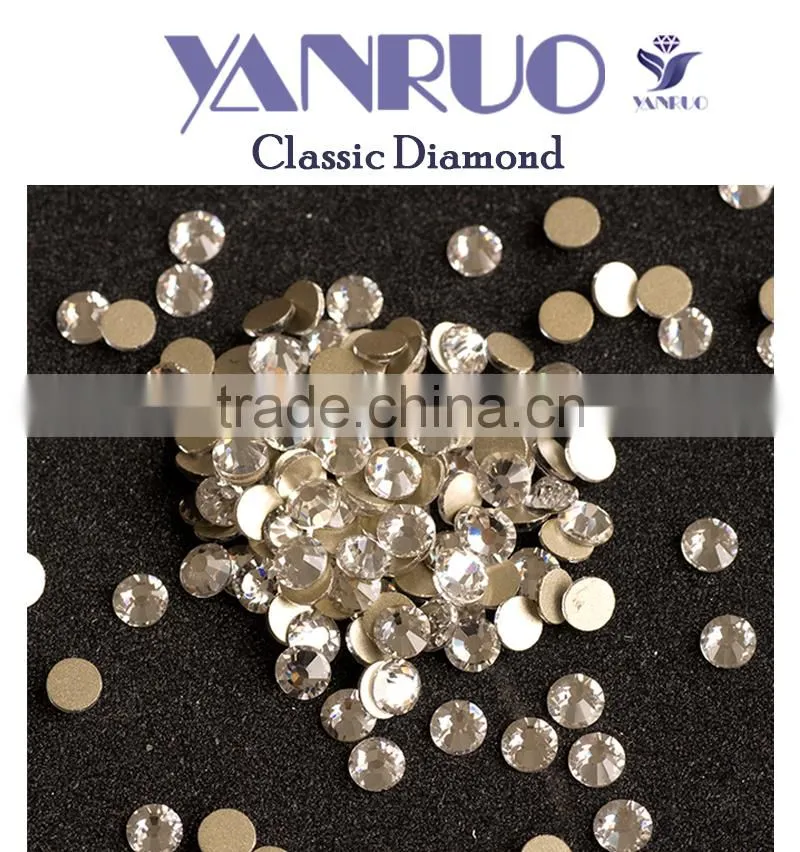 NHF 2058 crystal BLING Chaton flat back glass nail rhinestones