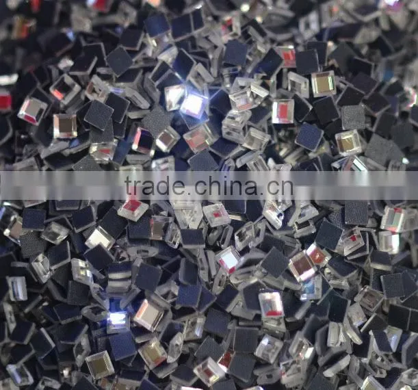 Square shape shiny DMC fancy hot fix rhinestone