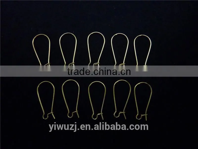 Copper Made Gold plated U-Shaped ear clips Accessories with Silver Jewelry Ear Wire Hook