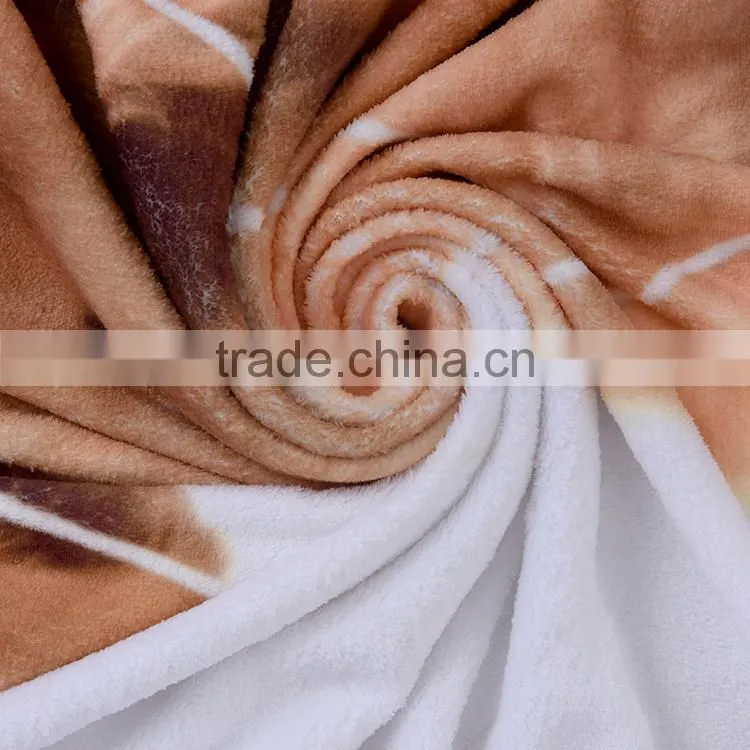 comfortable digital printing throw flannel fleece blanket