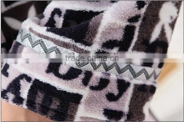 100% soft coral polyester bathrobe
