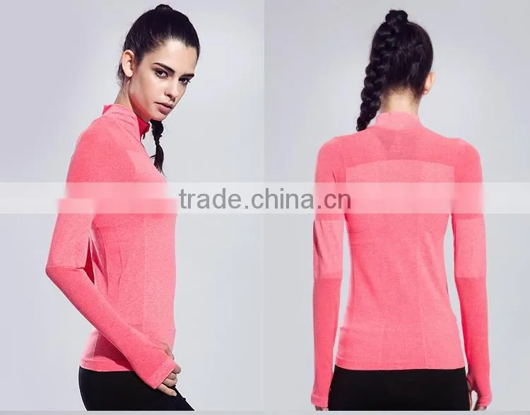Women's Sweatshirts Half-Zip Quarter Long-Sleeve Yoga Running Pullover Jacket