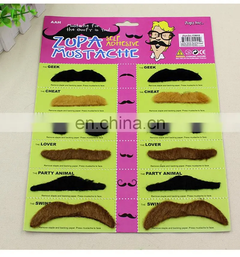 12 stylish funny party fake mustache