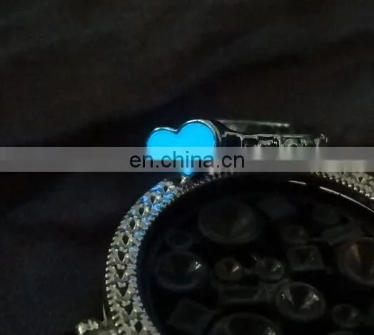 Best Frineds Heart Silver Glow in the Dark Jewelry Ring New