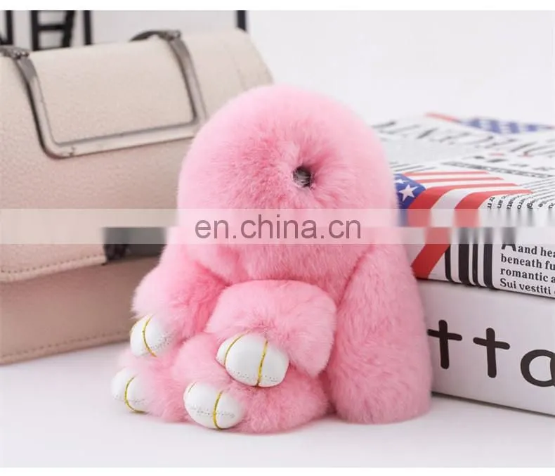 2016 Fashion Rabbit Fur Bag Charm / Pretty Rabbit Keychain