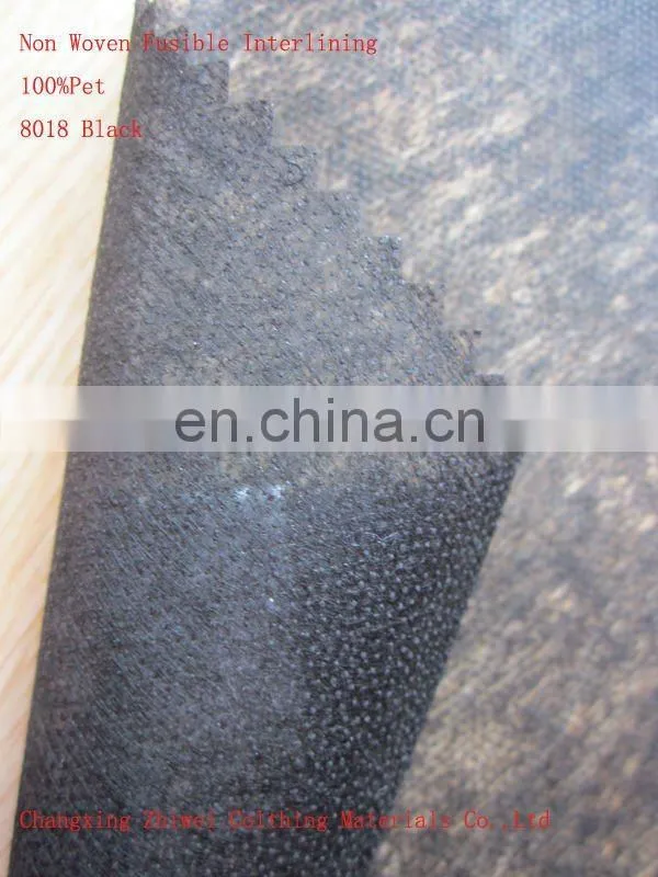 100% Polyester Material and 90/100/150CM Width fusible interlining light interlining