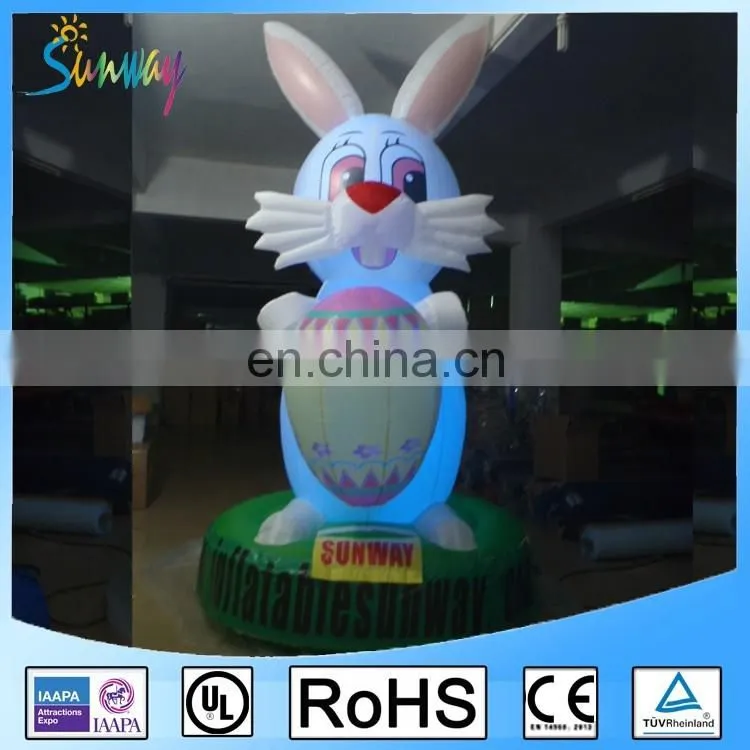 2017 Advertising inflatable models cute giant inflatable rabbit with LED