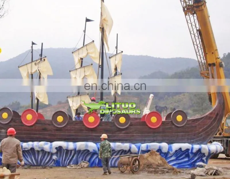 Theme Golf Decor Pirate Ship Statue For Sale