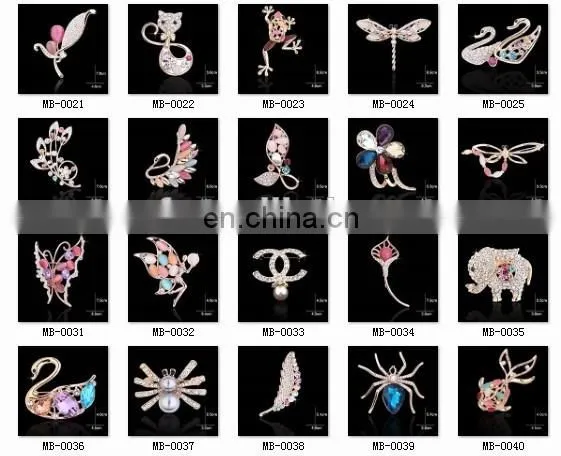 china wholesale Fashion korean crystal rhinestone brooch MB-0028