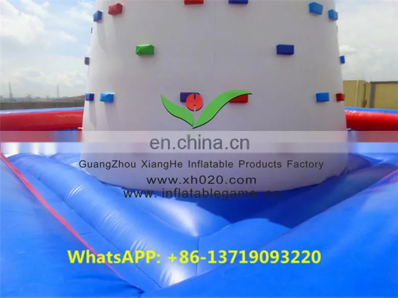 2016 Commercial inflatable rock climbing wall with slide