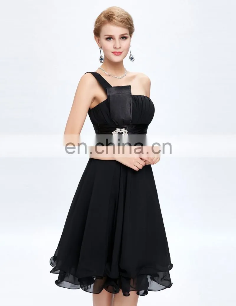 Grace Karin Chiffon One Shoulder Knee Length Bridesmaid Dresses CL4095