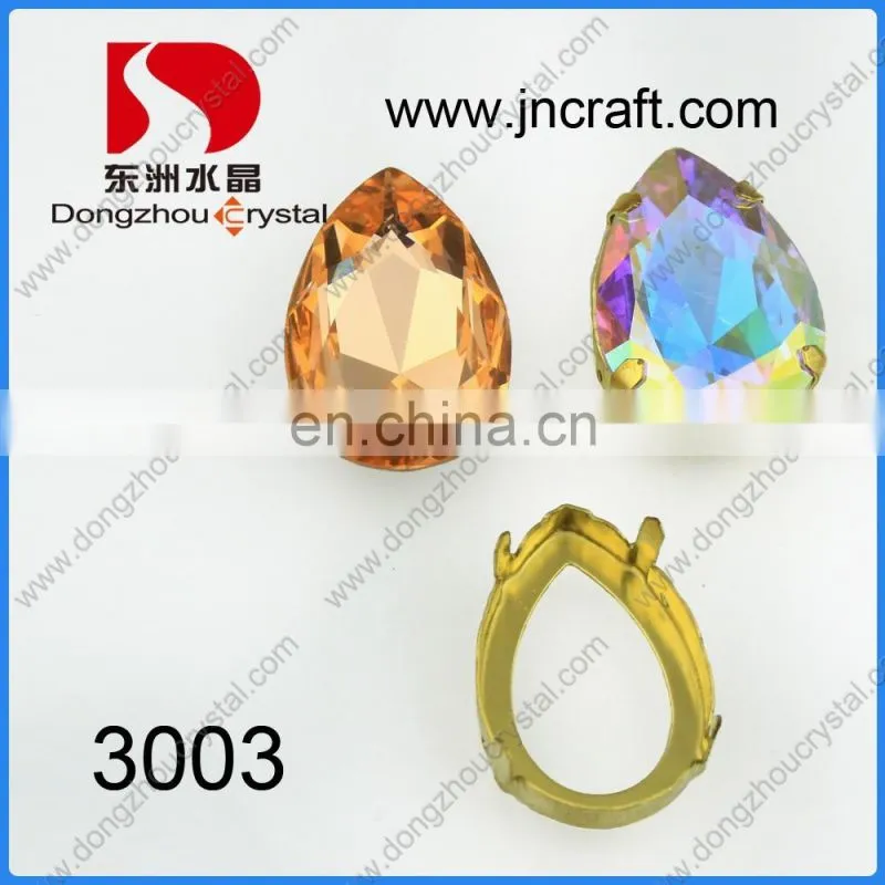 Crystal Vitrail Medium Jewelry Elements, Peach Heart Crystal Stones With Back Foiled