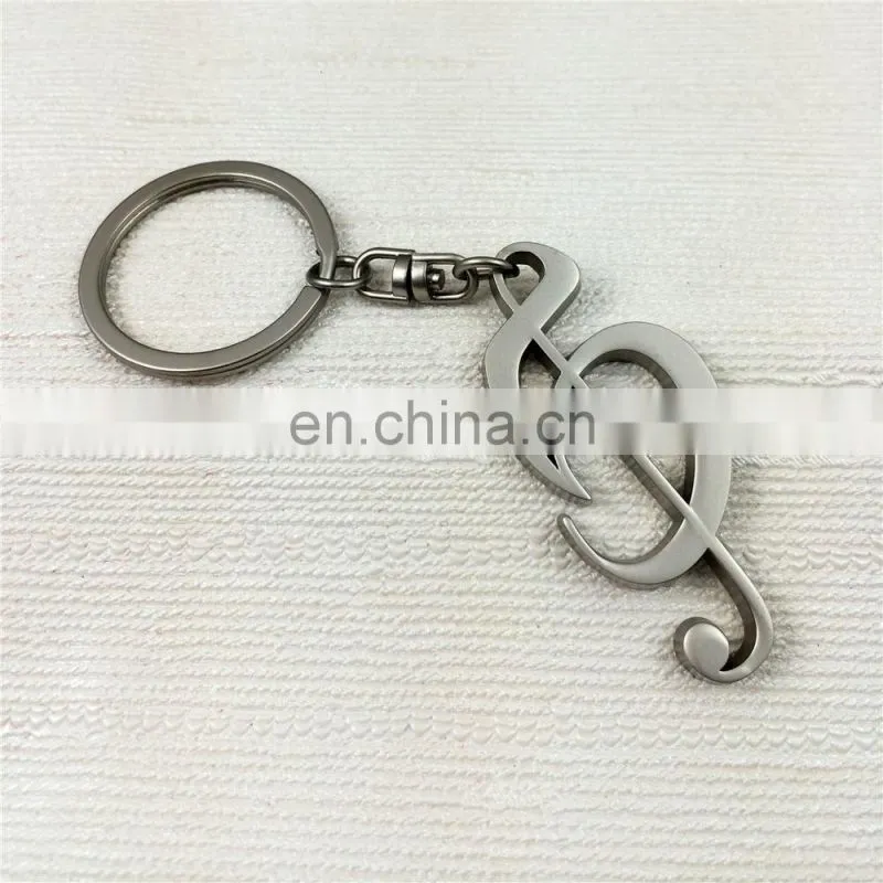 3D customized treble clef shape keychain